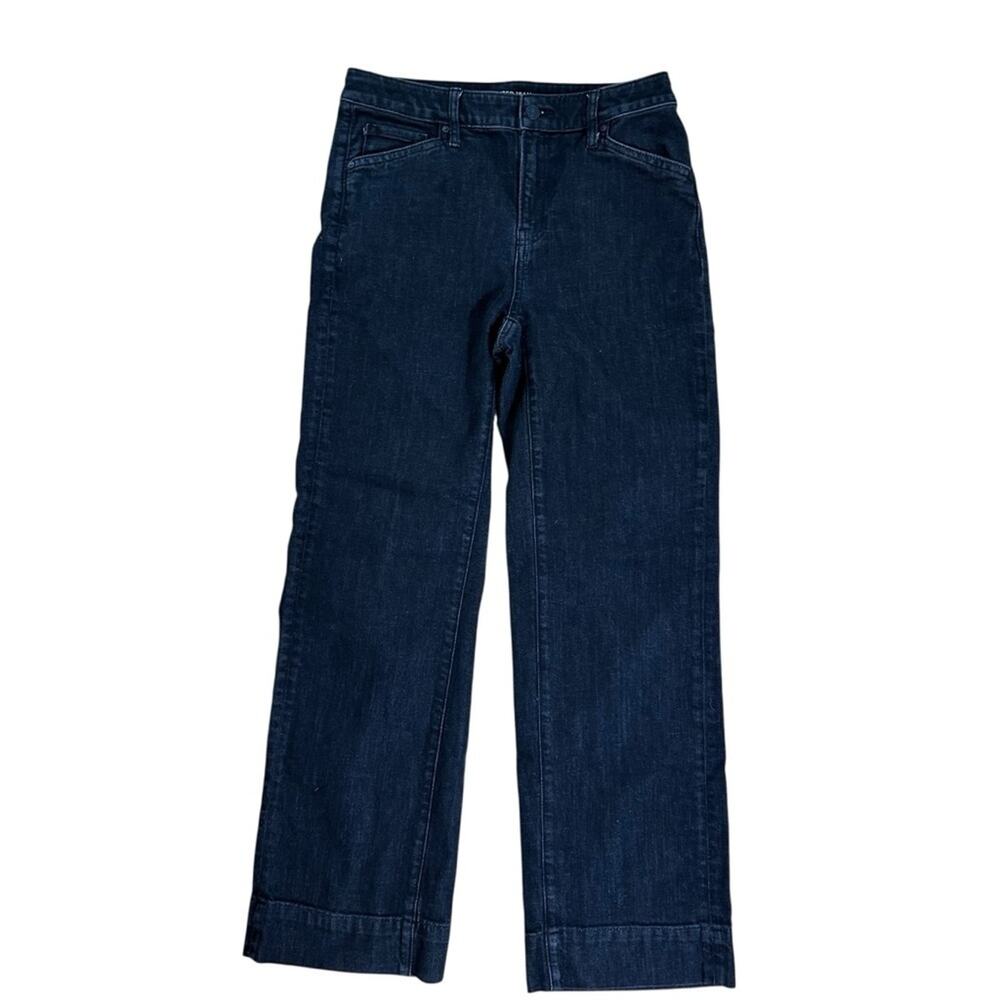 Chicos Trouser Jeans Washed Black Stretch Sz 4